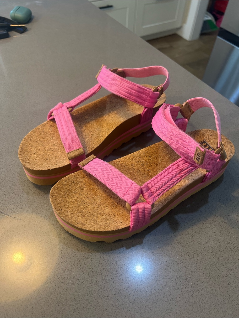 Reef Pink Platform Sandals